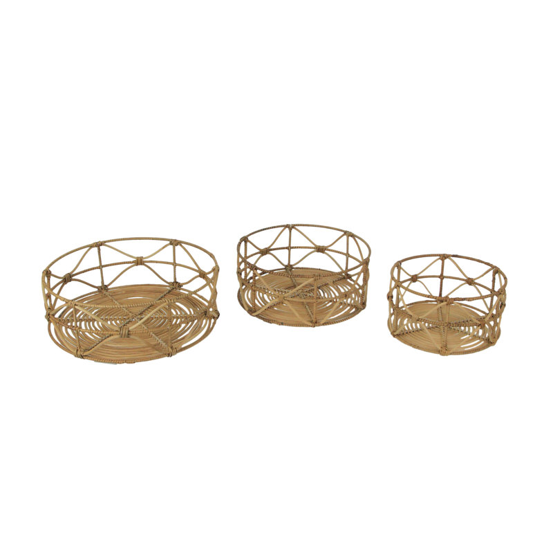 Verdia Wicker Tray - Set of 3