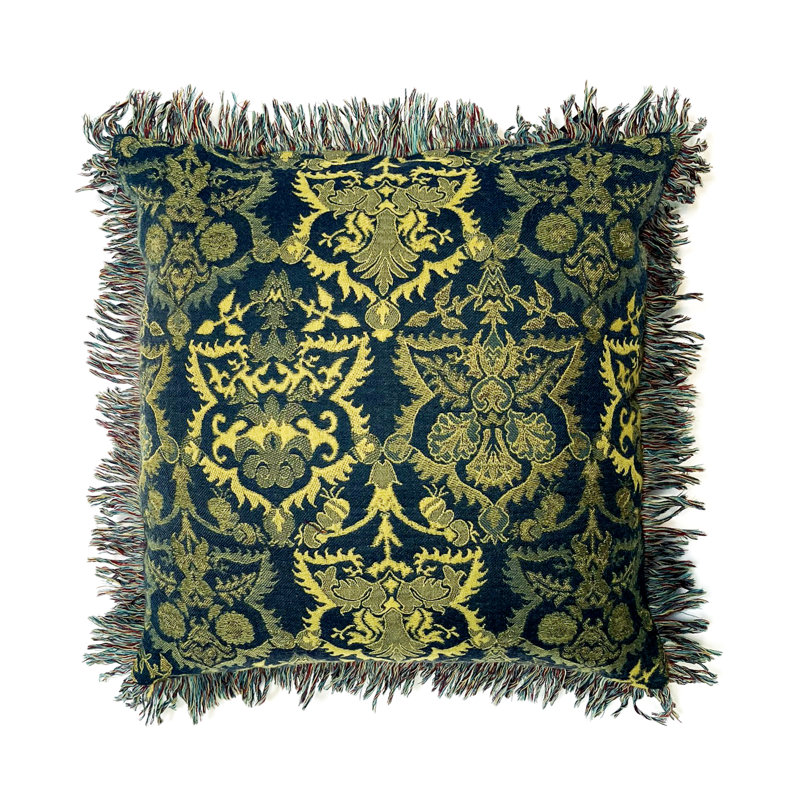 Bahar Damask Wool Throw Pillow