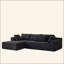 Ensemble de canapé modulaire rembourré en chenille Modern, ensemble de canapé modulaire modulaire en L de 108 po avec 6 coussins, canapé-lit combiné gratuit pour le salon, la chambre à coucher (méridienne gauche)-960262374