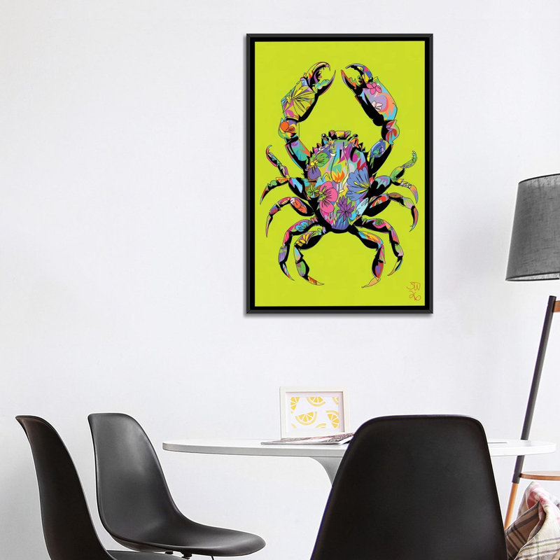 Flower Crab 2026 by TECHNODROME1 - Gallery-Wrapped Canvas Giclée on Canvas, 101.6 cm H x 66.04 cm W x 4.445 cm D, Black