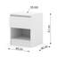 40cm W Laminate Bedside Table