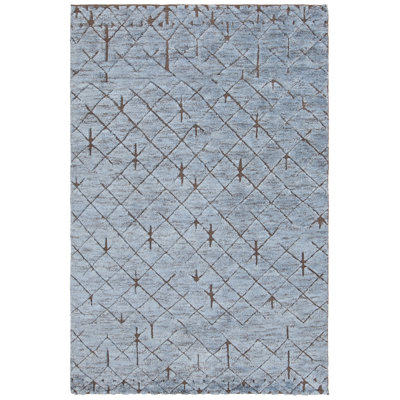 Genna Hand Knotted Cotton Geometric Area Rug