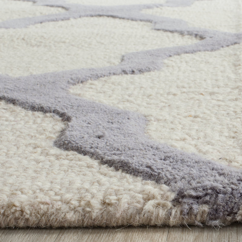 Dardar Geometric Wool Hand Woven Area Rug, Rectangle 183 x 274 cm
