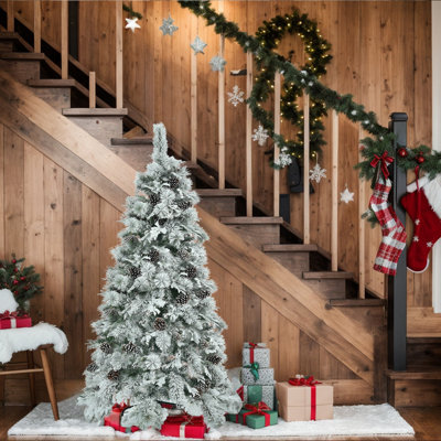 Pre-lit Snow Flocked Artificial Christmas Tree