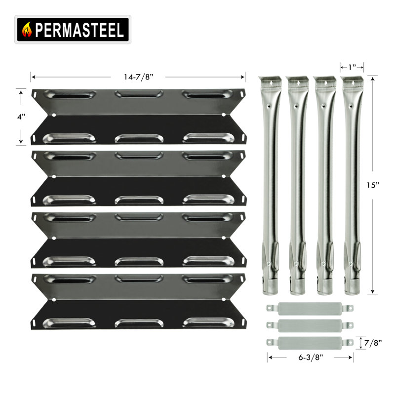Permasteel 15'' W x 4'' D Steel Replacement Grill Burner
