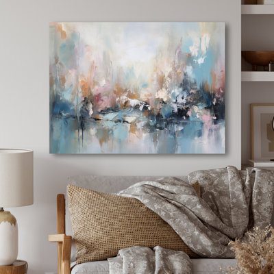 Grey And Blue Vivid Waves Fuild II - Abstract Metal Wall Art MT137244