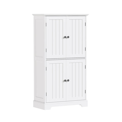 Armoire de rangement pour salle de bain H 43,3 po avec 4 portes