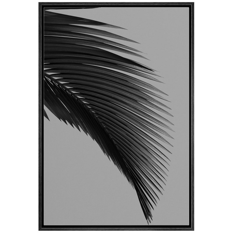 " Palm Leaf Closeup ", 36" H x 24" W x 1.5" D, Black Framed
