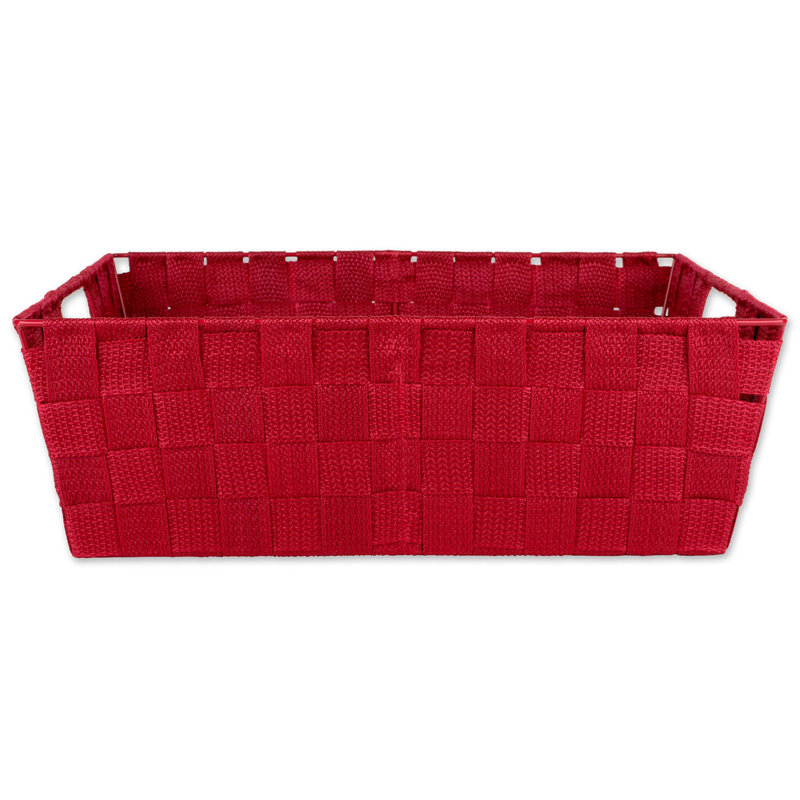 Winston Porter Foxley Fabric Decorative Bin, Red