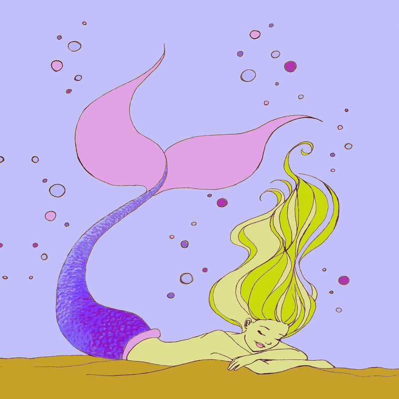 Ensemble de housse de couette en microfibre DiaNoche par Julia Di Sano - Mermaid Nap Lavender
