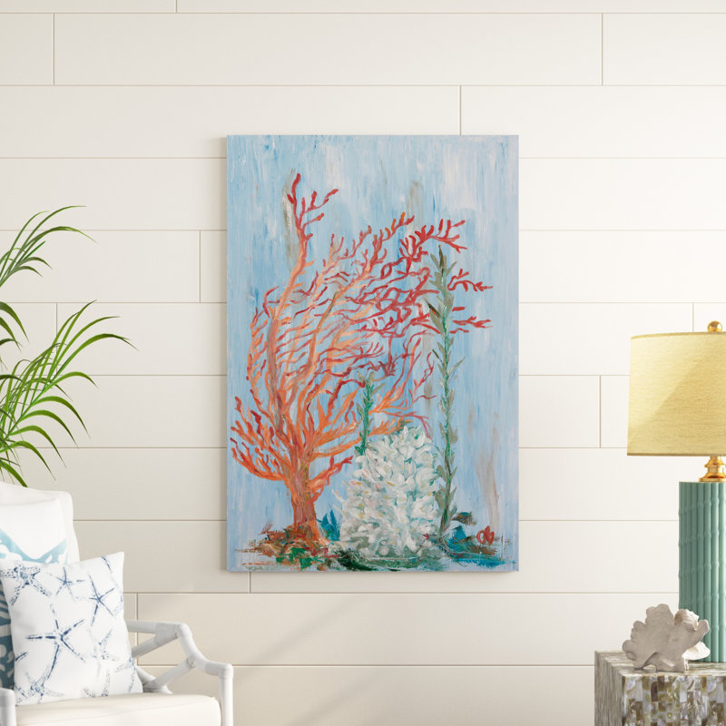 Painterly Coral I, H 48 po x l 32 po