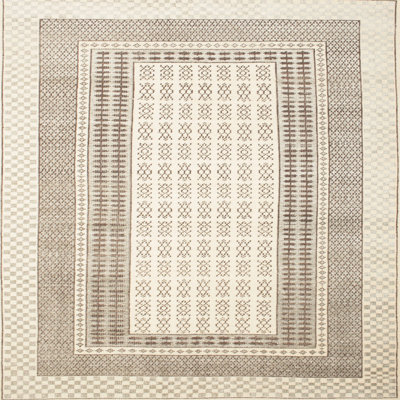 Tapis beige/gris contemporain