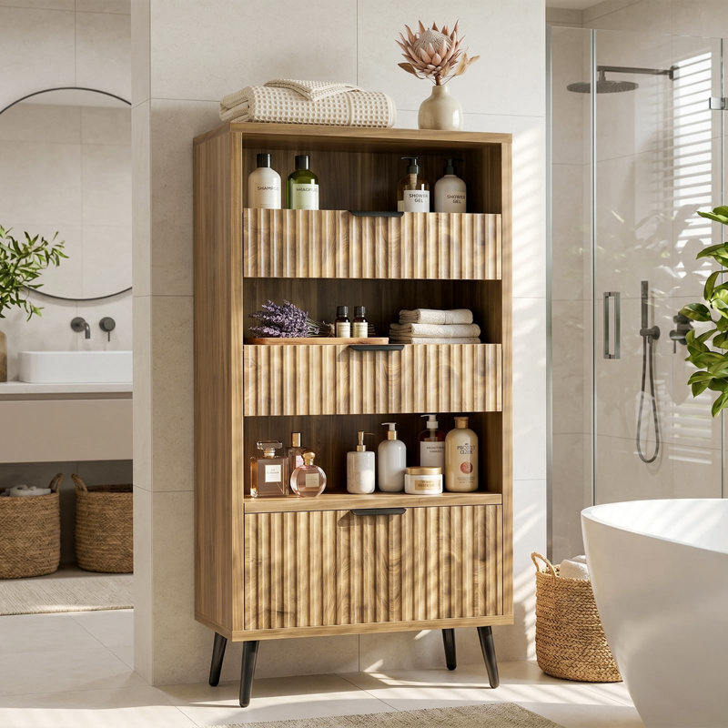 Classeur avec tiroir, Yellow Oak