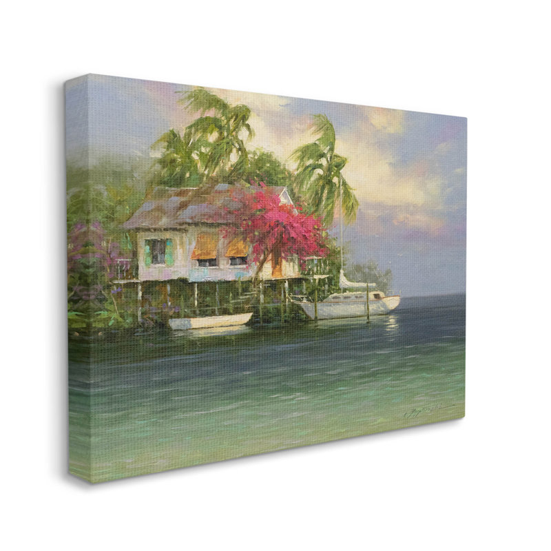 «Summer Coastal Holiday Cottage» par Martin Figlinski, H 16 po x l 20 po x P 1,5 po