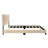 Solid Wood Queen Platform Bed, Brown Velvet, Adjustable Headboard Option Pc Velvet Upholstered Frame,-1063809565