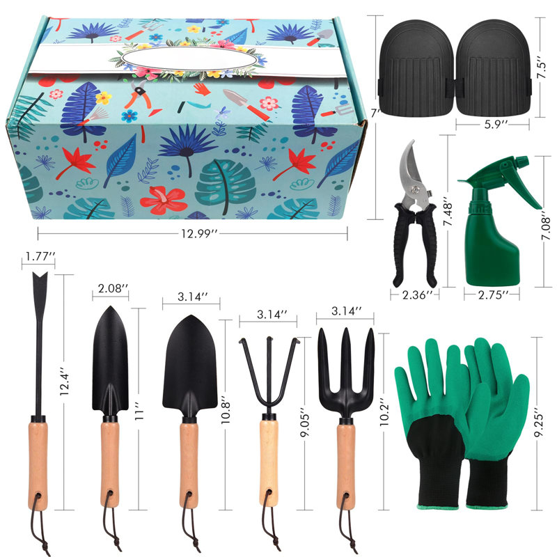 Ensemble d'outils de jardin en acier inoxydable