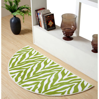 Tapis intérieur / extérieur vert à imprimé animal