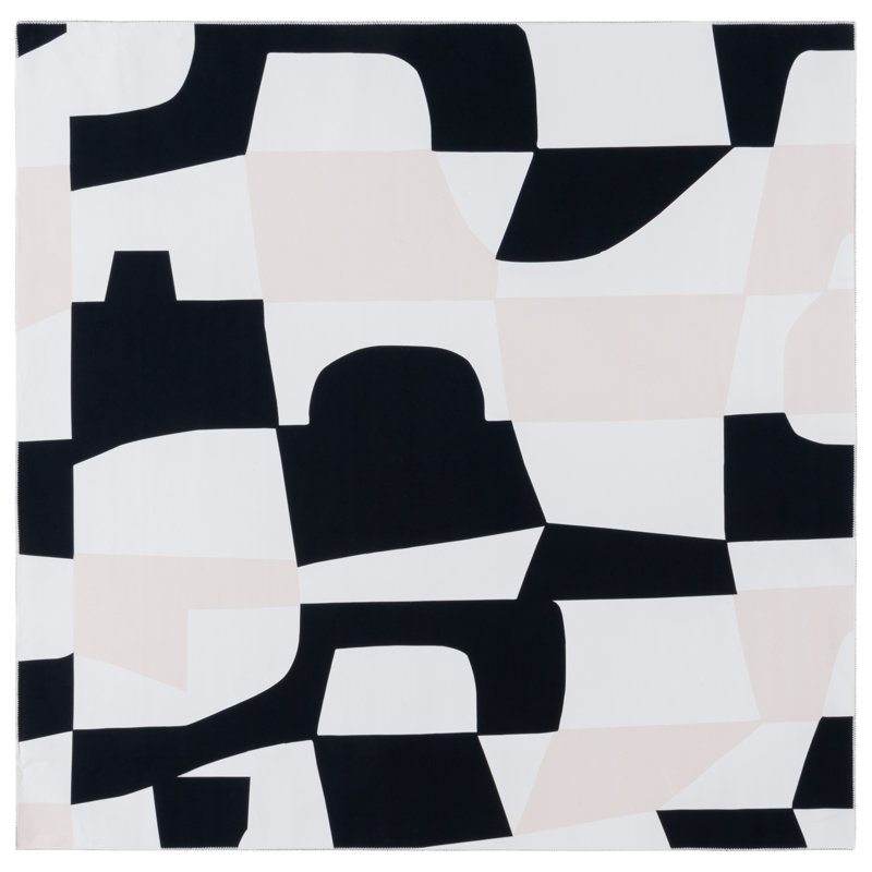 Tapis ivoire / beige Amalea 827, Carré 6 pi