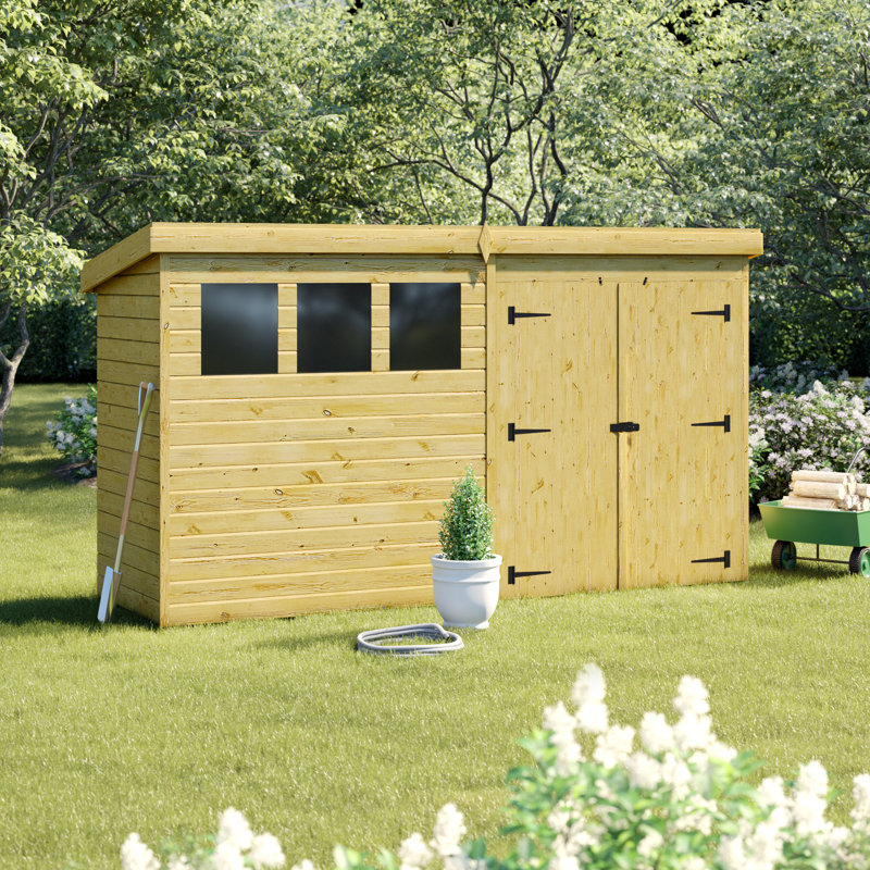 Shiplap Pent Wooden Shed, 12ft. W x 4ft. D