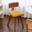 Chaise d'appoint à dossier à lattes orange (ensemble de 2)