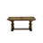 11 Piece Dining Set Includes a Rectangle Dining Room Table with Removable Leaf and 10 Brown Linen Parsons Chairs, Destressed Jacobean-321559977-321559983-387494295