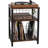 Record Player Stand, 3 Tier End Table With Double Layer Iron Wire Mesh Turntable Stand Vinyl Record Table Storage Up To 100 Albums, Black
