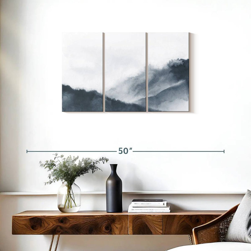 Avery Misty Mountains en gris, H 20 po x l 33 po