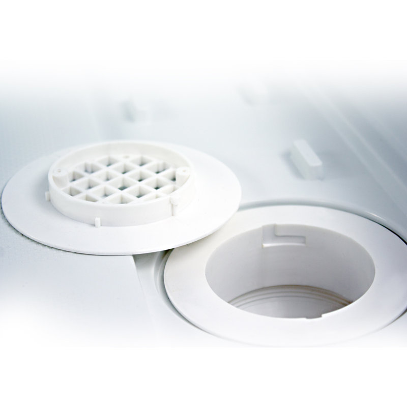 White Rectangular 60'' x 34'' Resin Shower Base with Right Drain