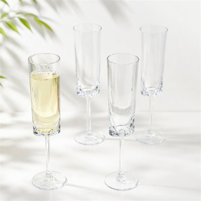 Plastic Champagne Flutes Set of 4 (4oz)