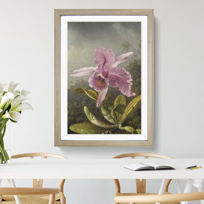 Pink Orchids by Martin Johnson Heade - Framed Print