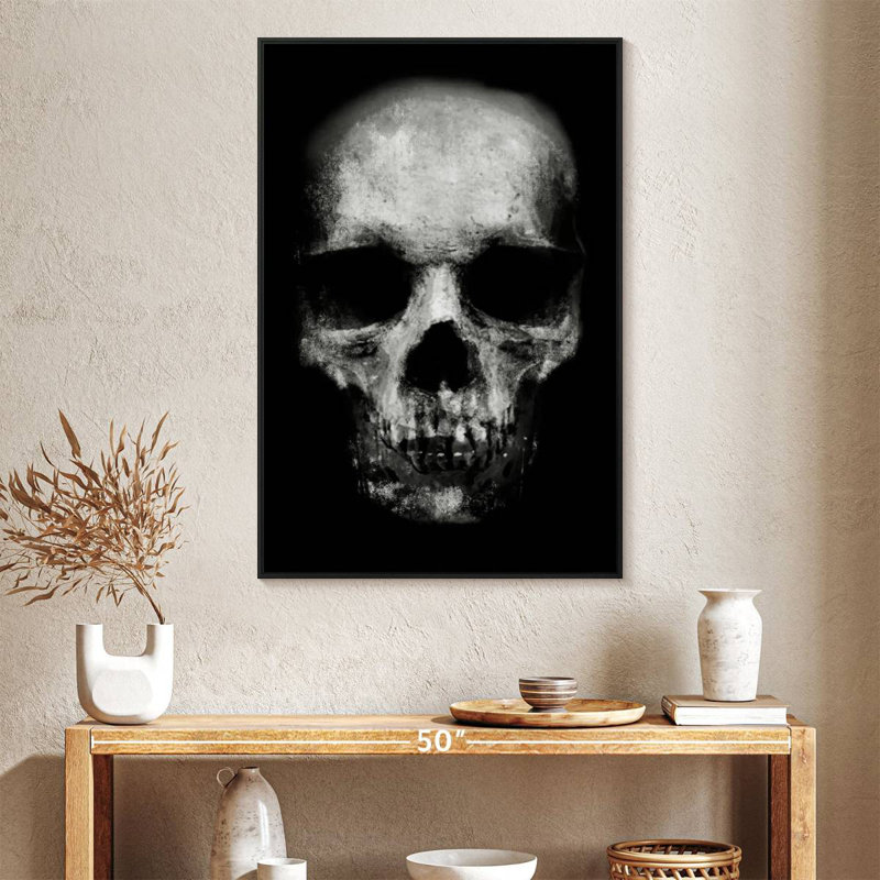 Crâne fantôme, Cadre flottant noir, 27 po x 40 po