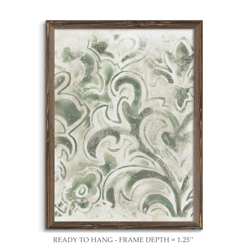 « antique tile iv » par paul cezanne-image-cadre de dessin, H 38 po x l 28 po x P 1,25 po, Espresso Framed Canvas