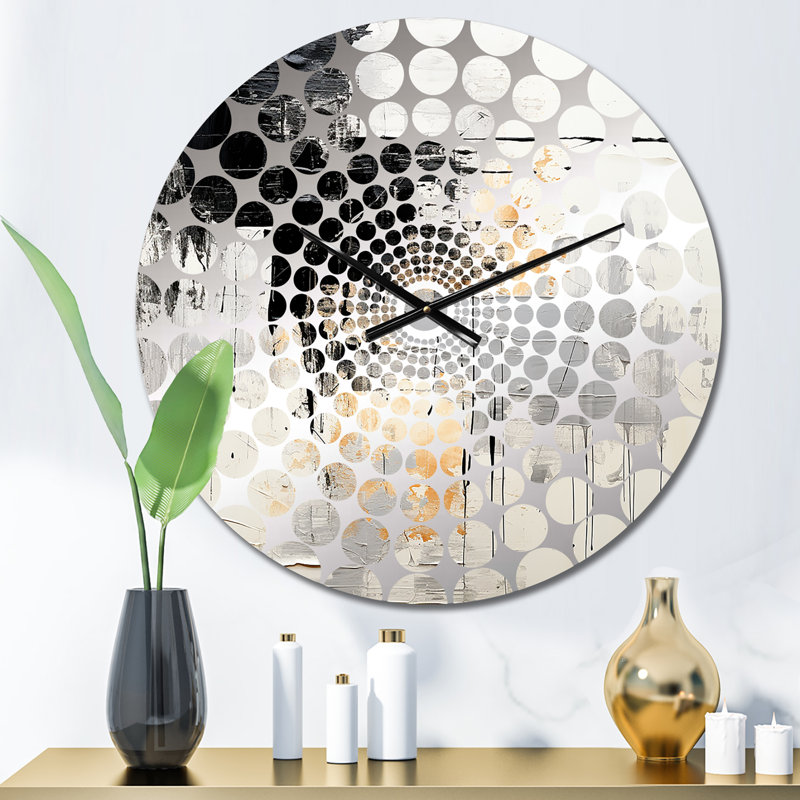 Vernados - Horloge murale peinture abstraite, Petit