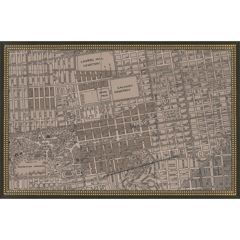 San Francisco Vintage Grid Map E Print