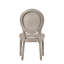 Chaise d'appoint Faustine en tissu brun clair et finition chêne clair récupéré (ensemble de 2)