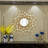 27.6" Glam Metal Round Gold Wall Mirror Sun Shine Home Decor For Living Room
