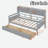 Modern Daybed With Storage Shelves And 2 Drawers-889292005