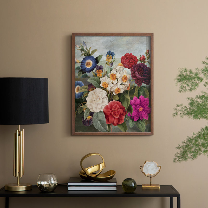 Botanical Landscape I Framed Print - Solid Wood, Walnut, 15" H x 12" W