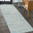 Alvieri Modern Berber Stripe Turquoise/Cream Rug-251248892