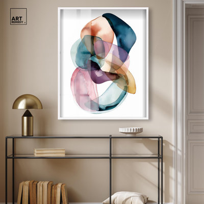 Translucent Knot II Shadowbox Print Abstract Wall Decor by Art Remedy, White Frame, 30 x 36