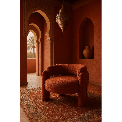  Chaise d'appoint Margarita - rouge cerise