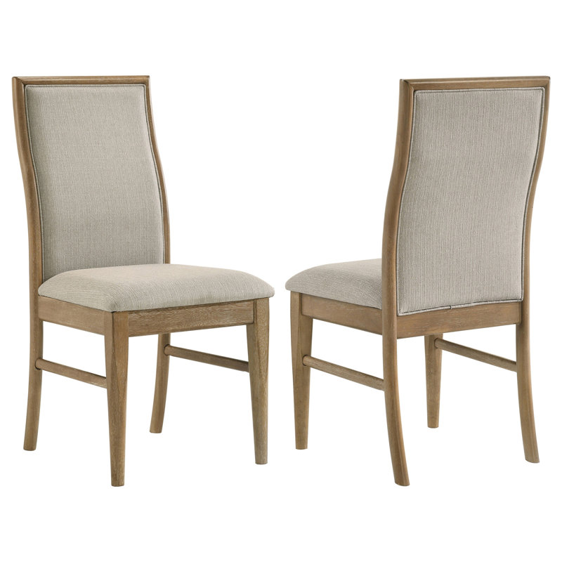 Chaise d'appoint de salle à manger rembourrée Dreydon Barley (ensemble de 2)