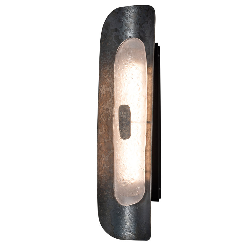 Shield Small Wall Sconce, Black, 24" x 7" x 3", Black
