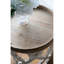 Table d'appoint 23 po blanc vieilli, style décontracté, bois de sapin, 19,7 x 19,7 x 23 po, 9,9 lb, style moderne rustique décontracté, design américain