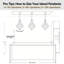 Luminaire suspendu en verre Mid-Century moderne pour îlot de cuisine