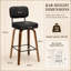 Tabouret de bar pivotant rembourré Hesson, hauteur du siège 29,5 po, structure en bois (ensemble de 2)-835608410-835608389