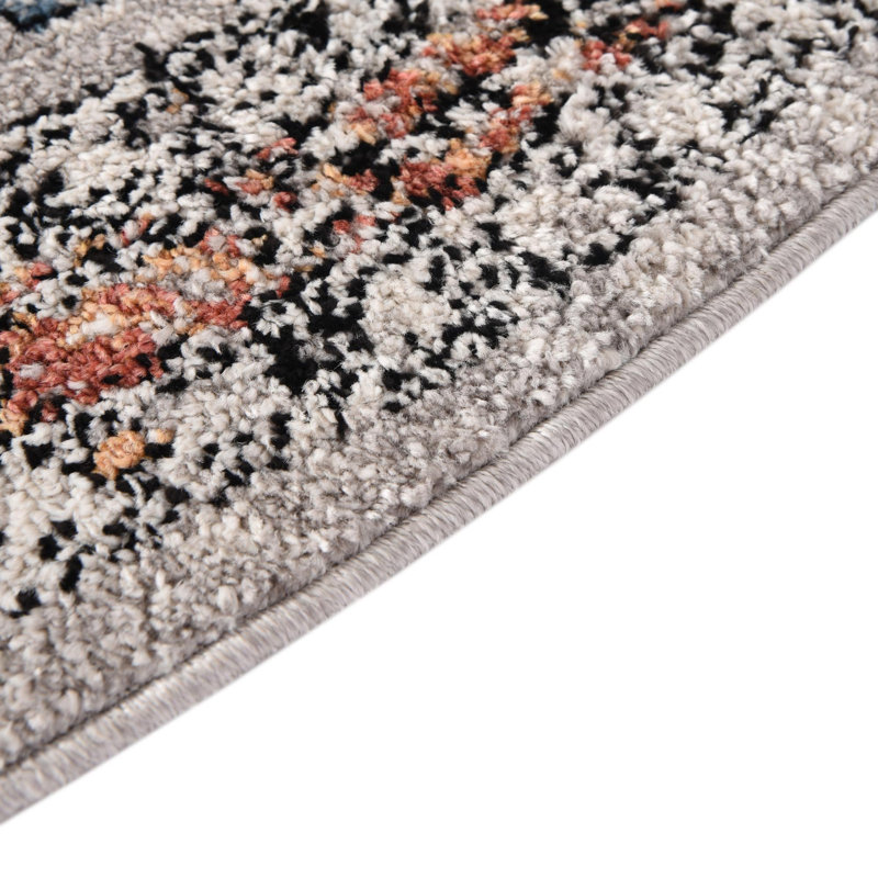 Tapis gris Albia, Rond 7 pi