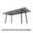 Expandable Dining Table For 4 - 6 People, Rectangular , Gray With Black Metal Legs, Medieval Industrial Look Home & Kitchen Table, Rectangular, Expandable, Theme Use