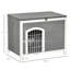 Maison pour animaux pliable polyvalente en bois pour une utilisation intérieure et extérieure avec de multiples caractéristiques pratiques