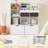 47.8In Kids Bookshelf With Drawers Modern Bookcase